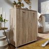 Schuhschrank NIMES modern Holz Sonoma 12 Paar 4 Fächer 2 Türen 60x90x35 cm Bild 4