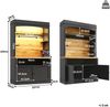 MODFU Hochschrank Küchenschrank,Vitrinenschrank,Buffetschrank (mit LED-Beleuchtung, Kippschutz & vielseitigem Stauraum, 1-St, 107*43*184cm) Bild 5