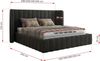 Polsterbett GOLETTA CLASSIC 180 x 200 cm mit gepolstertem Kopfteil, stabilem Bettrahmen, Lattenrost und Bettkasten mit Gasdruckfedern, Doppelbett, zeitloses Design Foam Matratze - Dunkelgrau Velvet - MIRO LUX Bild 4