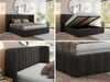 Polsterbett GOLETTA CLASSIC 180 x 200 cm mit gepolstertem Kopfteil, stabilem Bettrahmen, Lattenrost und Bettkasten mit Gasdruckfedern, Doppelbett, zeitloses Design Foam Matratze - Dunkelgrau Velvet - MIRO LUX Bild 2