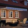vidaXL Manueller Markisenrahmen mit LEDs Blau und Weiß 2,5 x 2 m 3420496 Bild 3