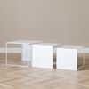 Bronx71 Couchtisch Lucia Metall weiß 34 cm hoch Bild 2