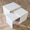Bronx71 Couchtisch Lucia Metall weiß 34 cm hoch Bild 3