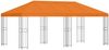 vidaXL Pavillon mit Seitenwänden 6 x 3 m Orange Polyester und Stahl 3375990 Bild 2