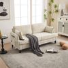 Flieks 2-Sitzer Sofa mit LED-Beleuchtung, USB-Anschluss & Aufbewahrungstasche, Chenille, Beige Bild 3
