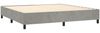 vidaXL Boxspringbett mit Matratze Hellgrau 200x200 cm Samt, Härtegrad: H2 [3143043] Bild 4