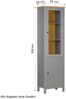 Homestyle4u Vitrine, Holz grau Schrank, 55 x 200 x 38 cm Bild 3