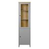 Homestyle4u Vitrine, Holz grau Schrank, 55 x 200 x 38 cm Bild 5