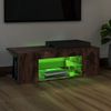 vidaXL TV-Schrank mit LED-Leuchten Räuchereiche 90x39x30 cm 822665 Bild 5