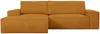 Vente-unique - AMELIA Sofa SamtStoff Orange - B 167 cm x H 85 cm x L 267 cm Bild 3