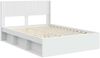 vidaXL Bettgestell mit Stauraum und Kopfteil Weiß 150 x 200 cm 3414195 Bild 4