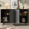 Seitenschrank 120 x 35 x 78 cm mit Metallgriffe und Metallbeine, flexibler Stauraum mit dreistufig verstellbaren Trennwänden, Anti-Kipp-Design Bild 3