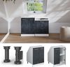 Dachschrägenschrank Rion Schwarz Beton 60 x 81.6 cm mit 2 Türen, Schrankkorpus 60 cm Tiefe Vicco Bild 5