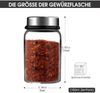 Gewürzgläser Borosilikatglas Drehdeckel 150ml Gewürzdosen 4 Gewürzlöcher Bild 2