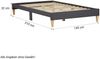 Homestyle4u Polsterbett mit Matratze und Lattenrost, Stoff, H2, Grau, 140x200 cm Bild 4