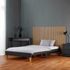 Homestyle4u Polsterbett mit Matratze und Lattenrost, Stoff, H2, Grau, 140x200 cm Bild 3