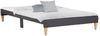 Homestyle4u Polsterbett mit Matratze und Lattenrost, Stoff, H2, Grau, 140x200 cm Bild 2