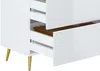 Vente-unique - MARZIALO Kommode Holz, Platte WeißGold - B 41 cm x H 87,2 cm x L 134,9 cm Bild 5