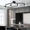 ZMH LED Deckenstrahler 4 Flammig Wohnzimmer - Schwarz Deckenleuchte Modern Deckenlampe GU10 Deckenspot Schwenkbar 330°Drehbar Spot Strahler Decke Schlafzimmer Küche Flur Ohne Leuchtmittel Bild 3