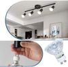 ZMH LED Deckenstrahler 4 Flammig Wohnzimmer - Schwarz Deckenleuchte Modern Deckenlampe GU10 Deckenspot Schwenkbar 330°Drehbar Spot Strahler Decke Schlafzimmer Küche Flur Ohne Leuchtmittel Bild 5