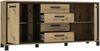 Sideboard >TRONDHEIM< 4 Schübe, Artisan Eiche Dekor/ Schwarz Eiche - 177,4x81,3x41cm (B/H/T) Bild 3