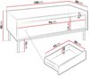 Mirjan24 'Ozmi 1SZ' Couchtisch mit Schublade, Holz weiß, 100 x 40 x 50 cm Bild 4
