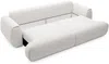 Vente-unique - MONELIA Sofa Stoff Weiß - B 106 cm x H 81 cm x L 260 cm Bild 5