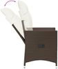 vidaXL 3-tlg. Bistro-Set mit Kissen Braun Poly Rattan 365653 Bild 5