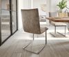 Freischwinger Lelio-Flex Mikrofaser Taupe Vintage Freischwinger flach Edelstahl Taschenfederkern Bild 5