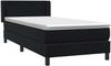 vidaXL Boxspringbett mit Matratze Schwarz 90x210 cm Samt 3317933 Bild 4