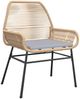vidaXL 5-tlg. Garten-Essgruppe mit Kissen Braun Poly Rattan Glas 3334472 Bild 4