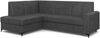 MEBLINI Schlafcouch mit Bettkasten - SCANDI - 236x171x85cm Links - Dunkelgrau Samt - Kleines Ecksofa mit Schlaffunktion - Sofa mit Relaxfunktion - Kleine Couch L-Form - Eckcouch Bild 2