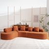 6-Sitzer Wohnlandschaft B 327 x T 215 x H 80 cm aus Chenille in Orange Bild 4