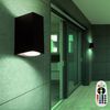 RGB LED Wandlampe, Aluminium schwarz H 15 cm Bild 2