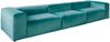 KAWOLA Sofa MIA Modulares Sofa 8-tlg. Velvet grün 72 x 120 x 418 cm Bild 3