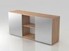 Sideboard 2OH mit Schiebetüren Weiß / Eiche Bild 2