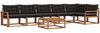 vidaXL Outdoor-Sofagarnitur mit Kissen 7 pcs Natürlich und Schwarz 3369531 Bild 2