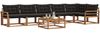 vidaXL Outdoor-Sofagarnitur mit Kissen 7 pcs Natürlich und Schwarz 3369531 Bild 3