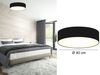 LED Deckenleuchte Stoff Schwarz / Abdeckung satiniert, Ø 40cm Bild 3