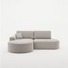 Ecksofa Schlafsofa Sofa VENEDIG Stoff Salvador Hellgrau Ottomane Links Bild 2