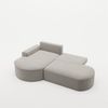 Ecksofa Schlafsofa Sofa VENEDIG Stoff Salvador Hellgrau Ottomane Links Bild 3