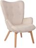 CLP Lounger Durham Stoff mit Buchenholz Gestell,creme Bild 2