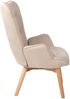 CLP Lounger Durham Stoff mit Buchenholz Gestell,creme Bild 4