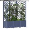 vidaXL Hochbeet mit Rankgitter und Dach Grau 163,5 x 40 x 136 cm PP 42032573 Bild 3
