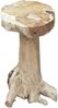 Barhocker JOEL 2er Set - Teak Natur 76x40x40cm | Barstühle Baumstamm Vintage Hochstühle Bild 2