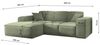 Kaiser Möbel Ecksofa Eckcouch L form, Wohnzimmer Couch SIENA stoff Poso Bild 4