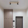 LED Deckenleuchte, Holzoptik, Strahler schwenkbar L 60 cm Bild 3