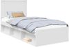 vidaXL Bettrahmen mit Kopfteil Weiß 90 x 190 cm Massives Kiefernholz 3409399 Bild 2