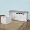 moderne Schuhtruhe,Sitzkommode,Sitzbank, Schuhschrank,weiß, FSR30-W Bild 2