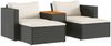 vidaXL 5tlg. Garten-Sofagarnitur mit Kissen Schwarz Poly Rattan Akazie 365725 Bild 2